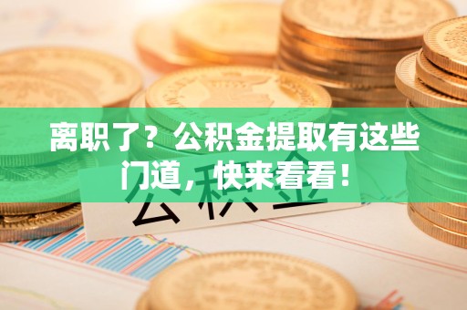 寿宁离职了？公积金提取有这些门道，快来看看！